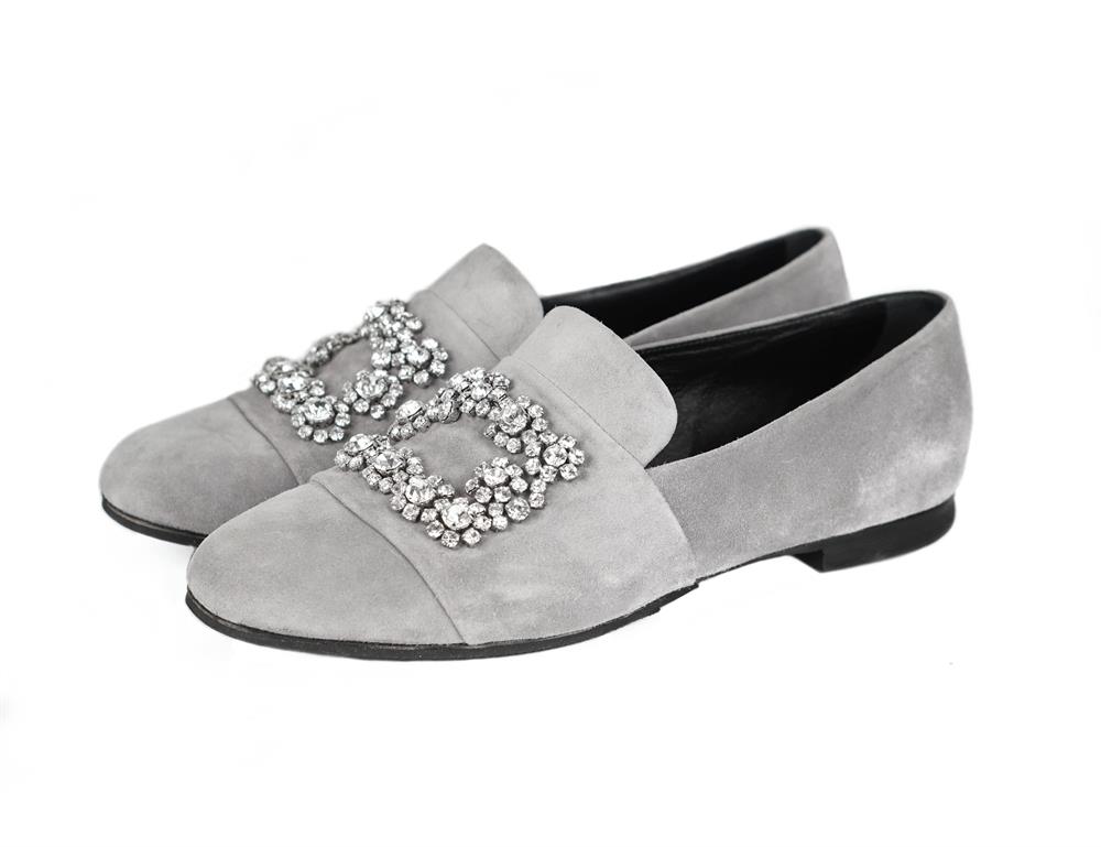 LOAFER - ROGER VIVIER WILDLEDER GRAU