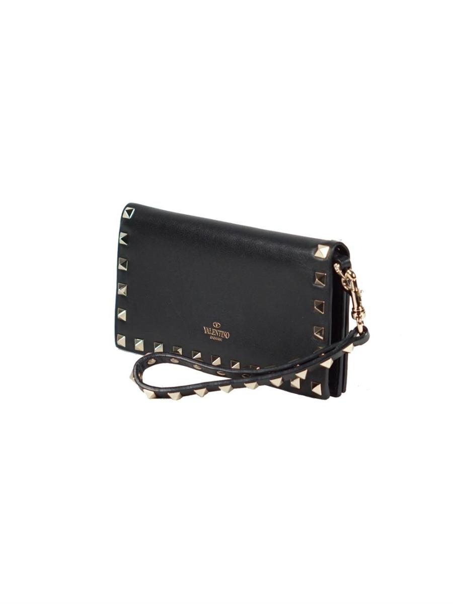 CLUTCH - VALENTINO GARAVANI ROCKSTUD SCHWARZ KLEIN