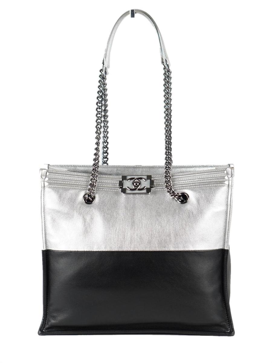 SHOPPER - CHANEL METALLIC BI-COLOR GROSSE BOY TOTE