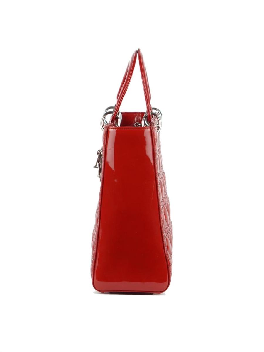 HENKELTASCHE - CHRISTIAN DIOR LADY DIOR LARGE ROT