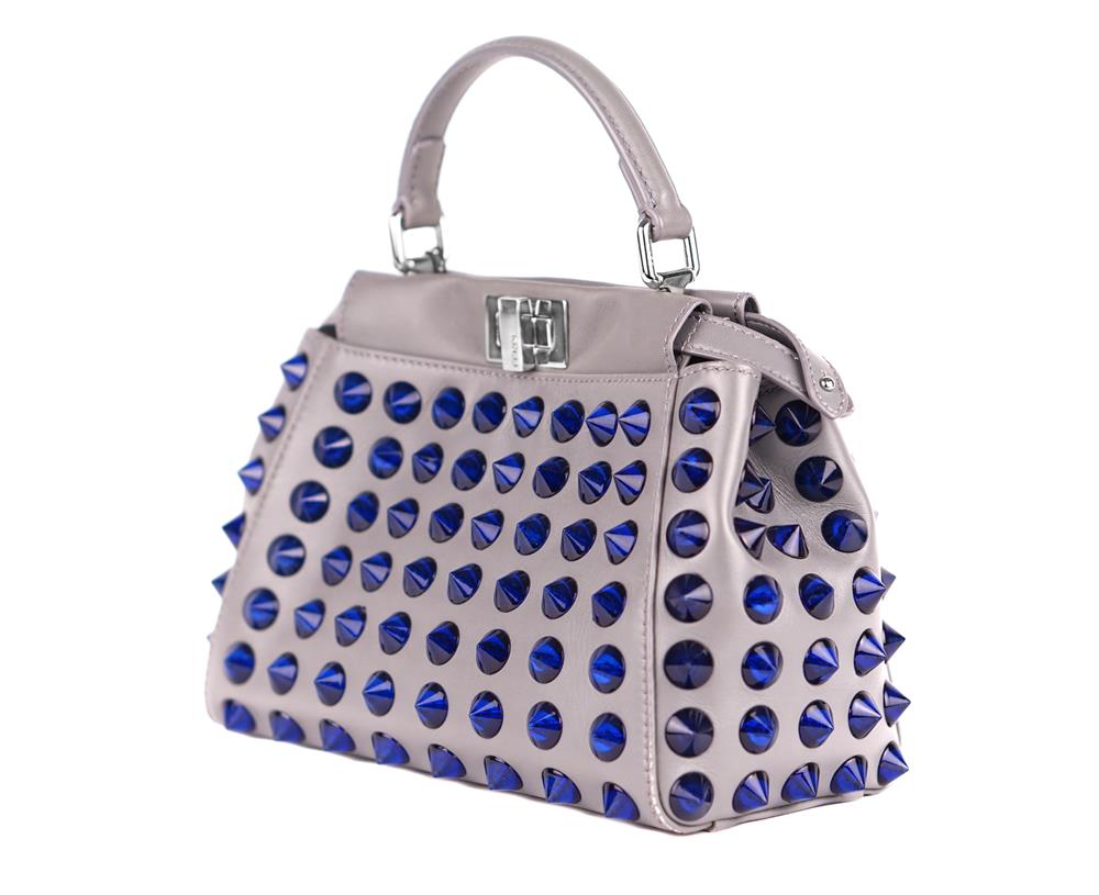 HENKELTASCHE - FENDI MINI PEEKABOO GRAU