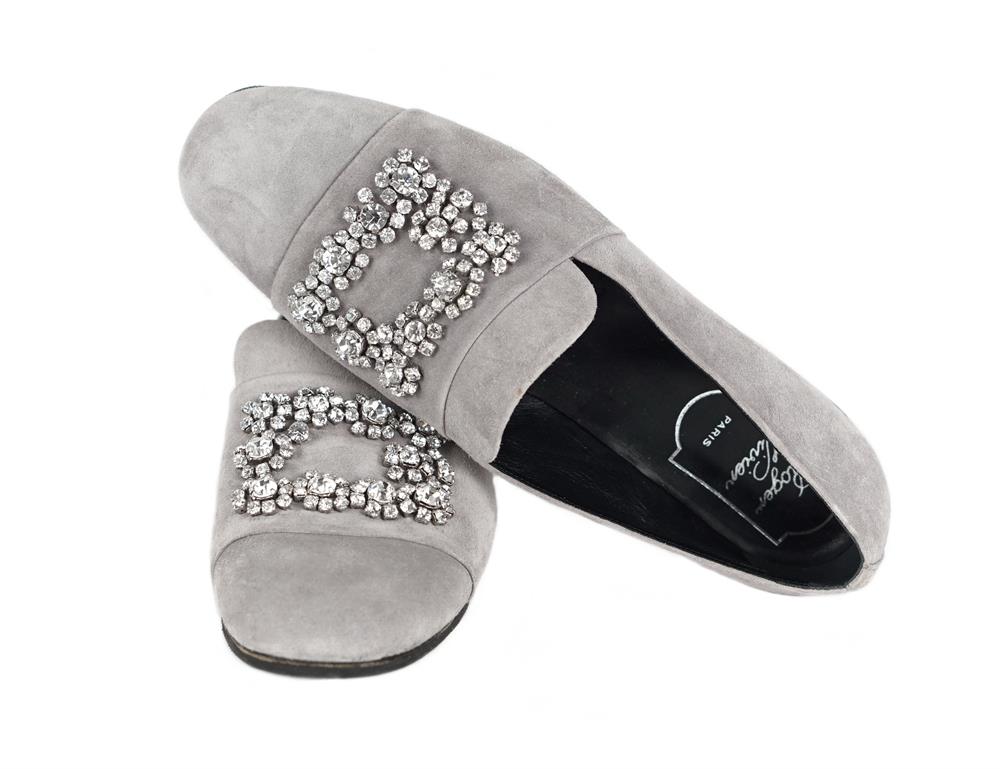 LOAFER - ROGER VIVIER WILDLEDER GRAU