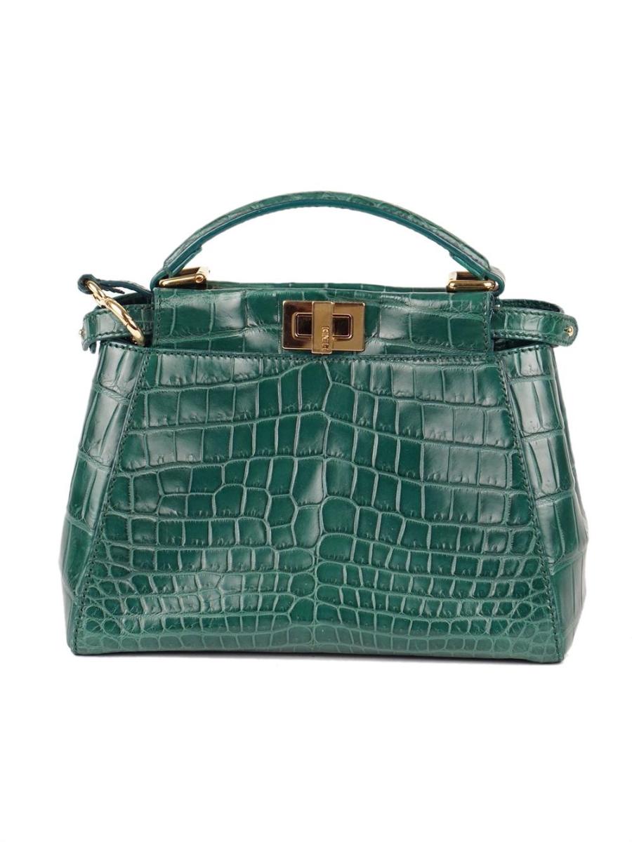 HENKELTASCHE - FENDI PEEKABOO MINI EMERALD GREEN