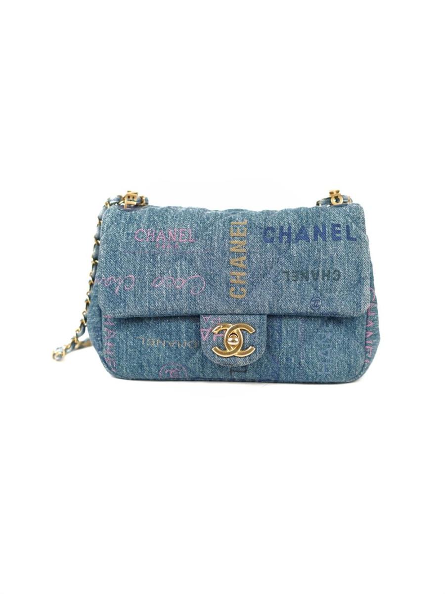 UMHÄNGETASCHE - CHANEL DENIM MOOD CLASSIC SINGLE FLAP SMALL