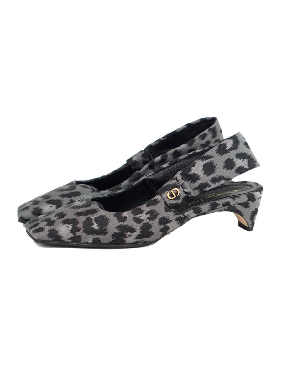 PUMPS - CHRISTIAN DIOR J'ADIOR NYLON LEOPARD MIZZA SLINGBACK