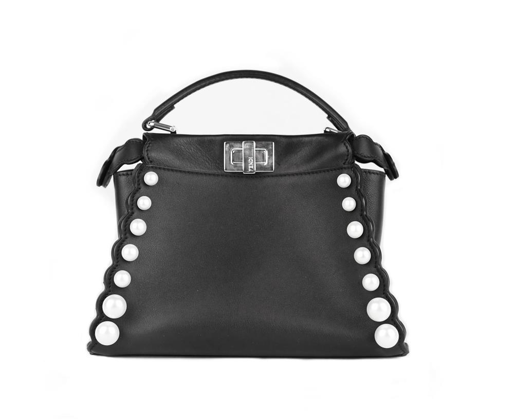 HENKELTASCHE - MINI PEEKABOO SCHWARZ