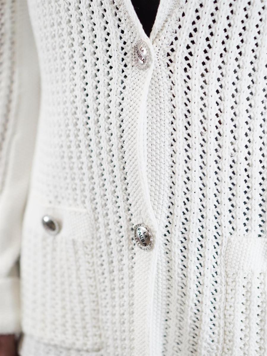 STRICKJACKE - CHANEL LA PAUSA 2019 WEISS