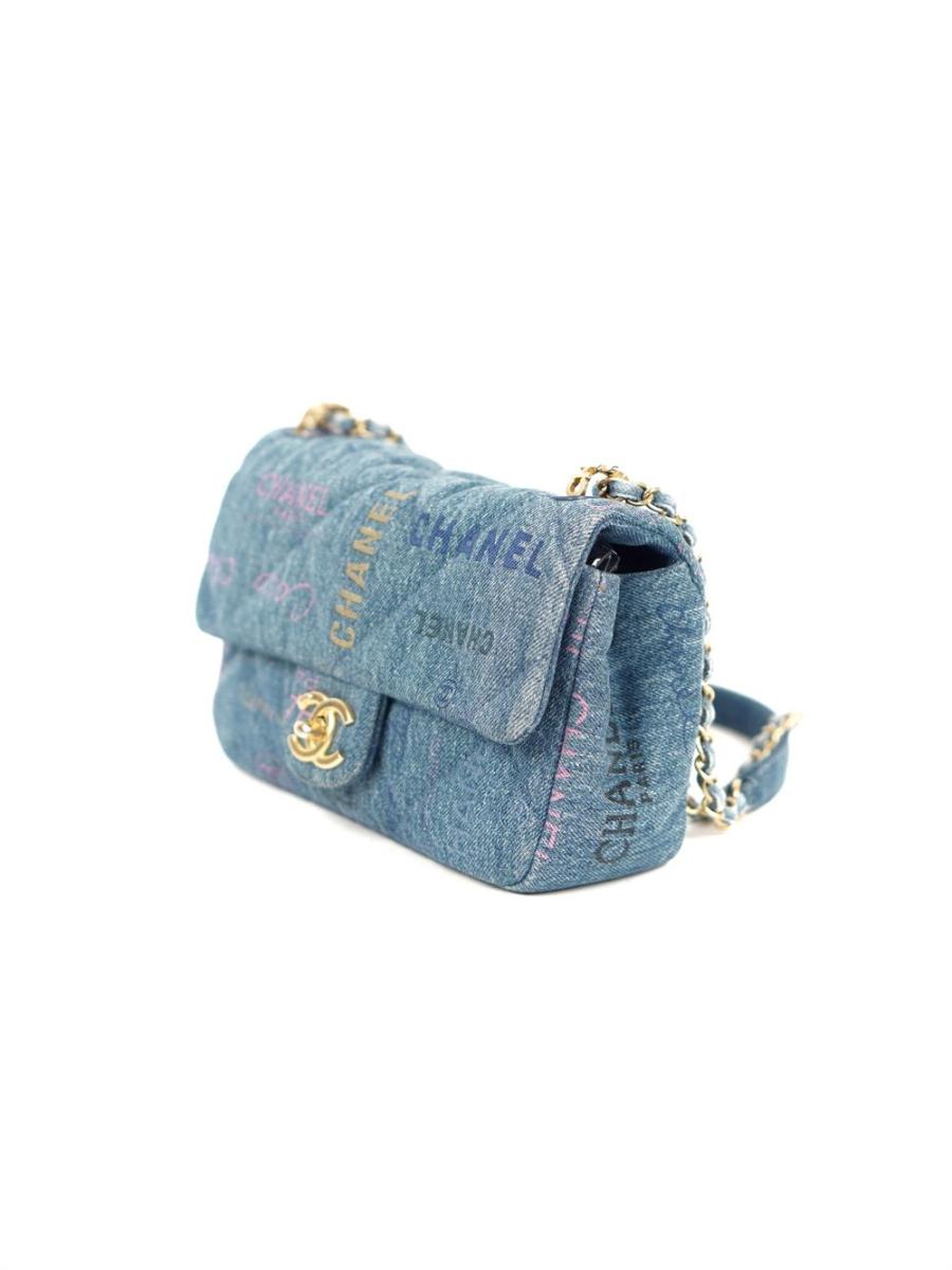 UMHÄNGETASCHE - CHANEL DENIM MOOD CLASSIC SINGLE FLAP SMALL