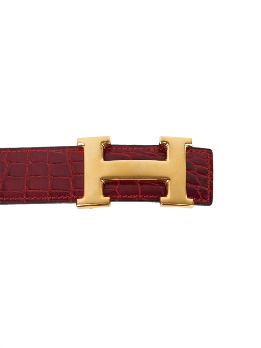 GÜRTEL - HERMÈS CONSTANCE ALLIGATOR ROT