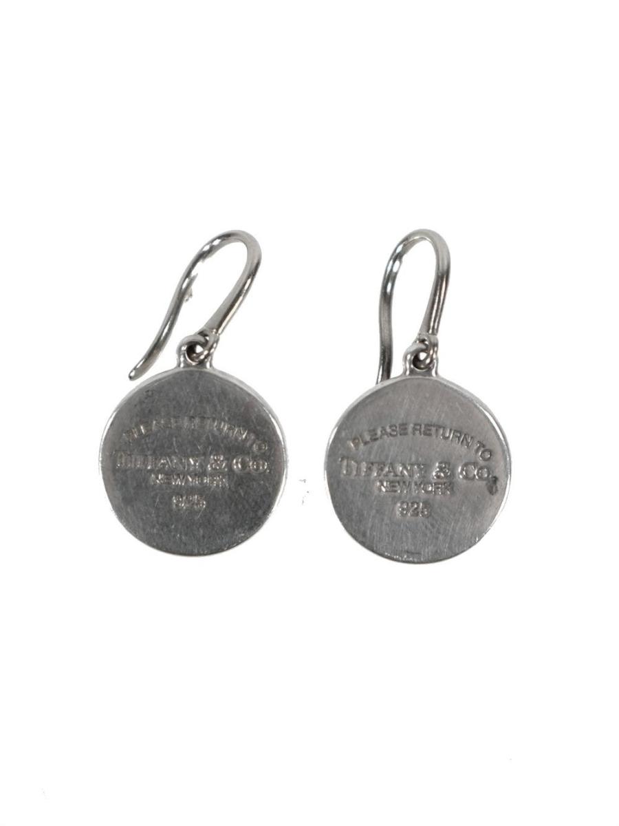 OHRRINGE - TIFFANY & CO SILBER 925 ROUND TAG DROP