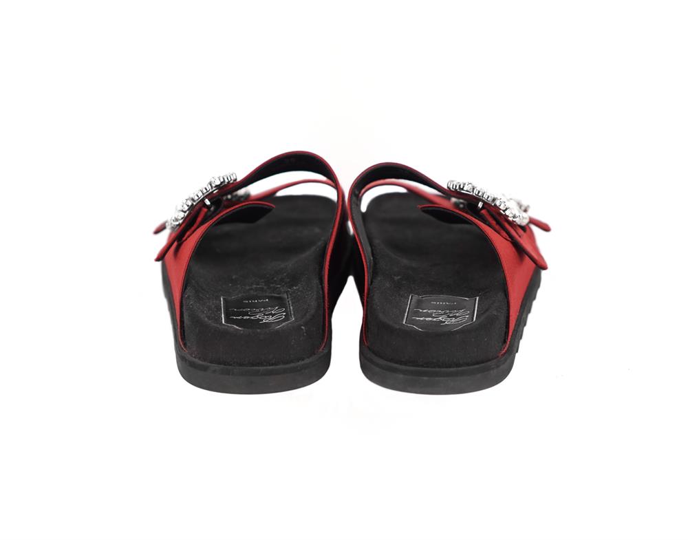 SANDALEN - ROGER VIVIER SLIDY VIV MIT STRASS BESETZTER SCHNALLE