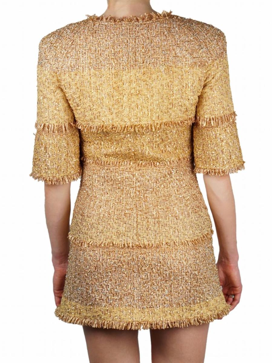 KLEID - CHANEL VINTAGE KREUZFAHRT KOLLEKTION 2014-2015 RUNWAY REISSVERSCHLUSS TWEED