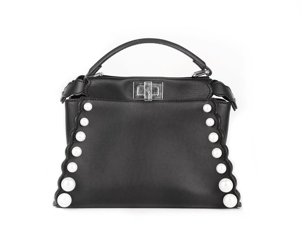 HENKELTASCHE - MINI PEEKABOO SCHWARZ