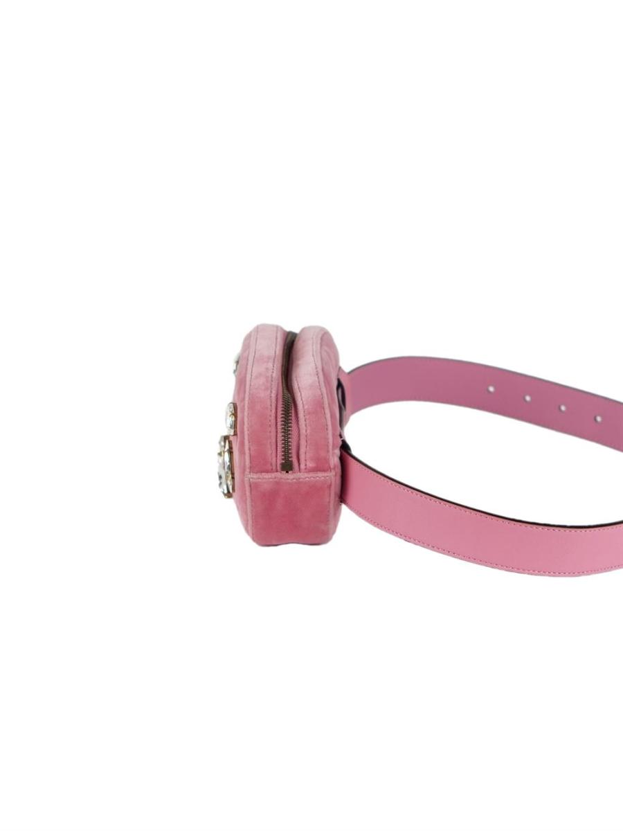 BAUCHTASCHE - GUCCI GG MARMONT PINK STRASSIERT