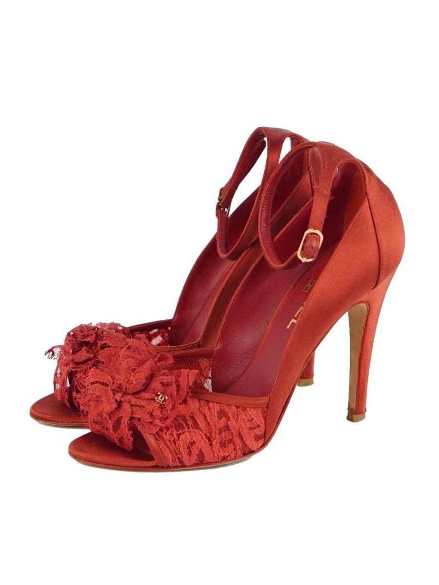 PUMPS - CHANEL CAMELIA SPITZE ROT