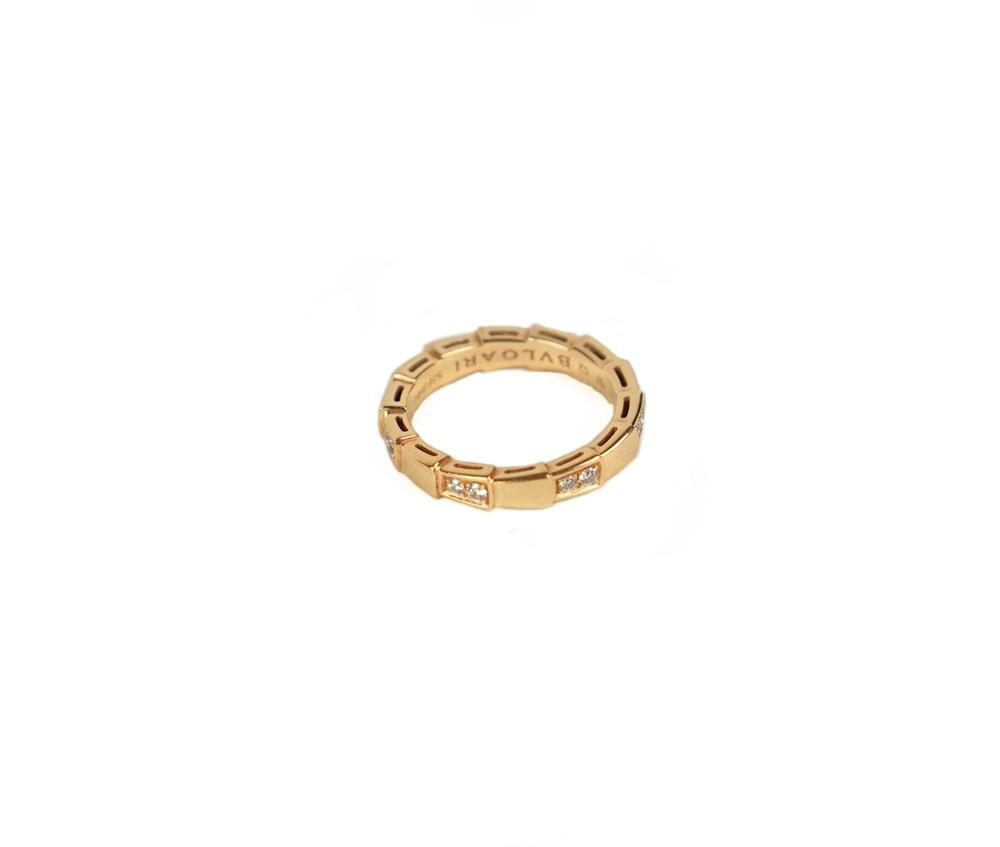 RING - BVLGARI SERPENTI VIPER ROSÉGOLD MIT DIAMANTEN