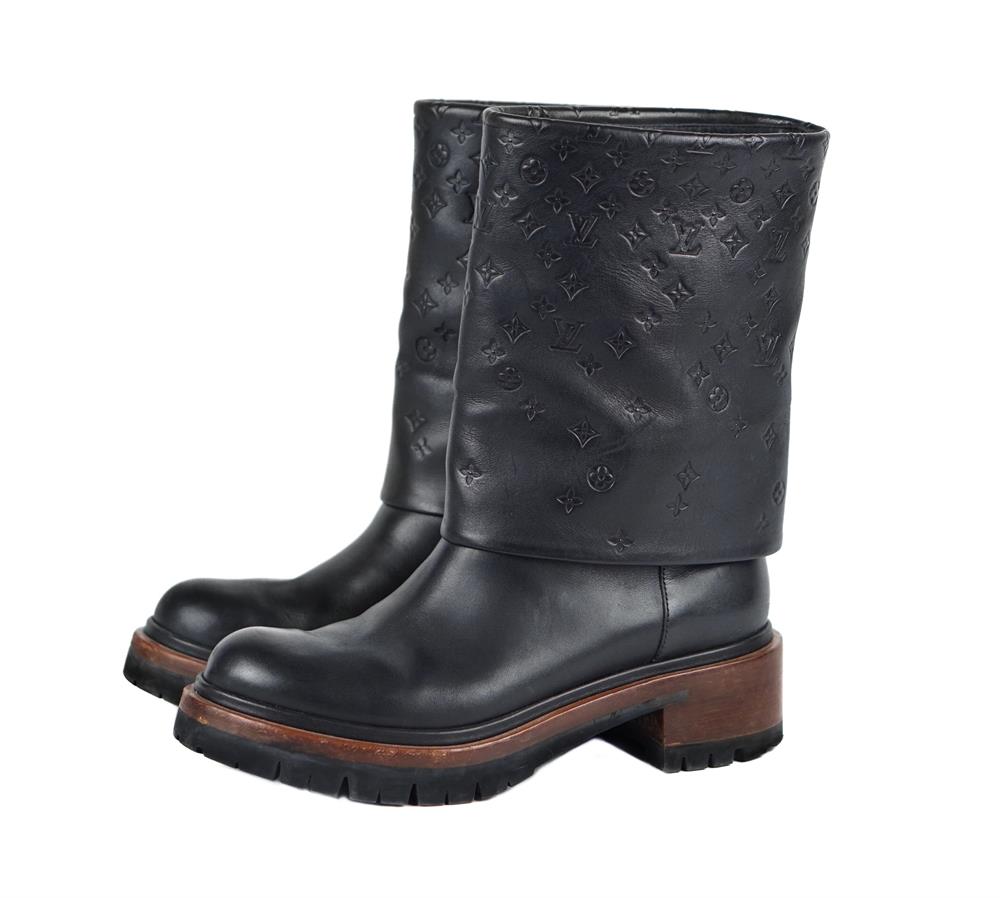 STIEFEL - LOUIS VUITTON LEDER SCHWARZ