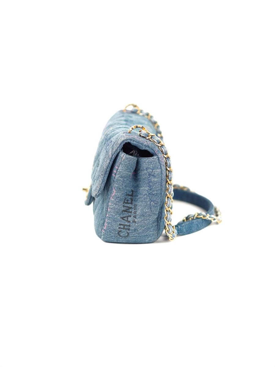 UMHÄNGETASCHE - CHANEL DENIM MOOD CLASSIC SINGLE FLAP SMALL