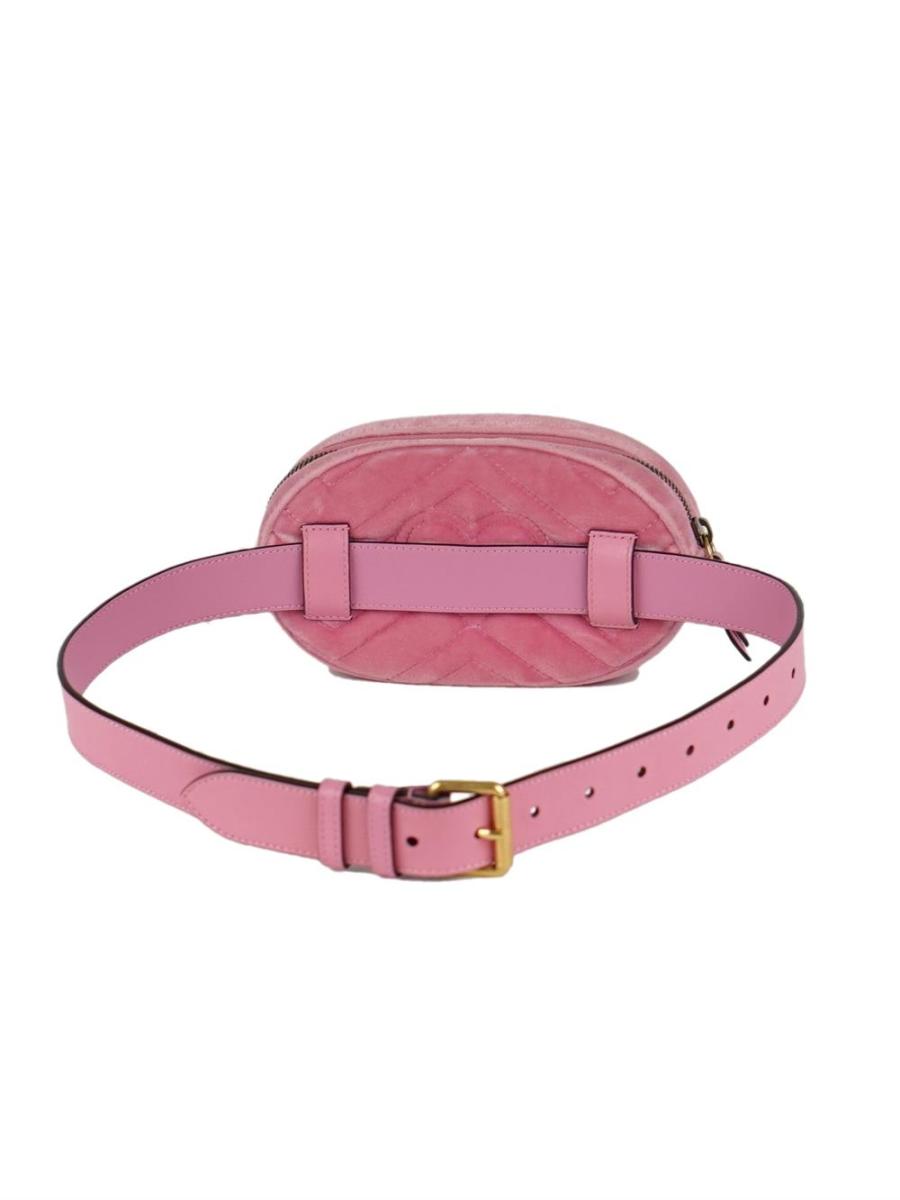 BAUCHTASCHE - GUCCI GG MARMONT PINK STRASSIERT