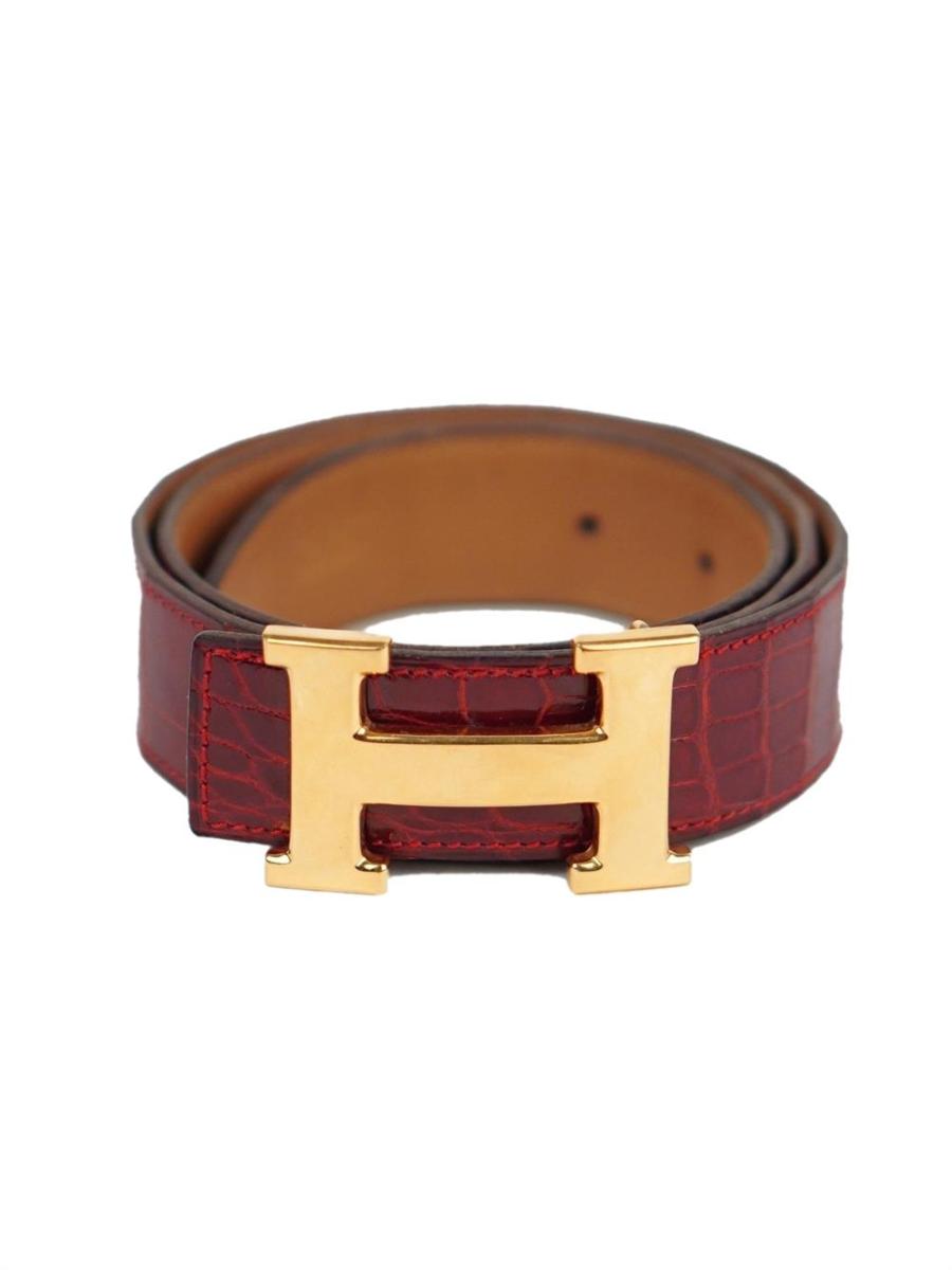 GÜRTEL - HERMÈS CONSTANCE ALLIGATOR ROT