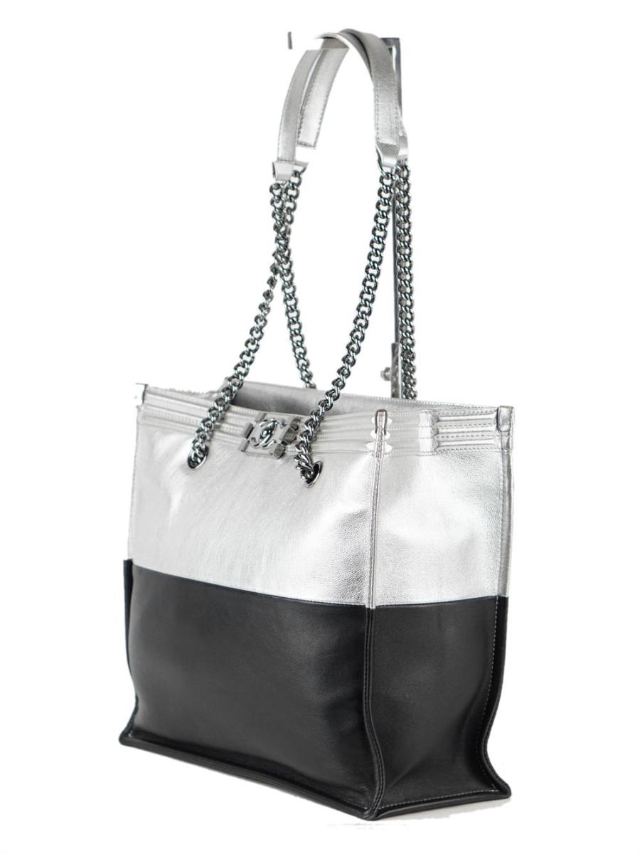 SHOPPER - CHANEL METALLIC BI-COLOR GROSSE BOY TOTE