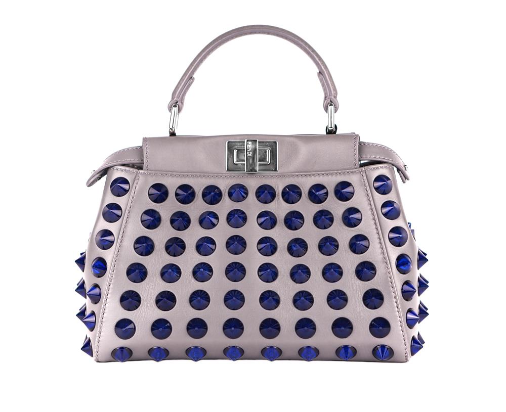 HENKELTASCHE - FENDI MINI PEEKABOO GRAU