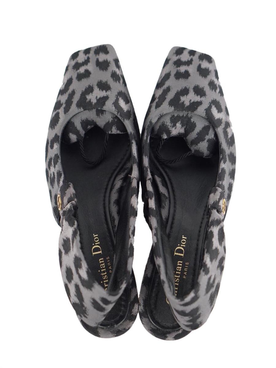 PUMPS - CHRISTIAN DIOR J'ADIOR NYLON LEOPARD MIZZA SLINGBACK