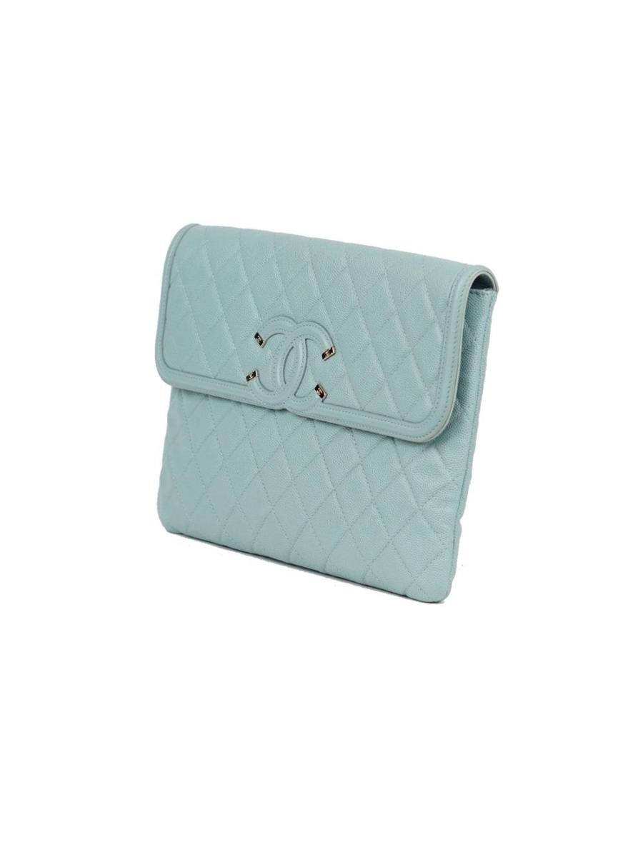 CLUTCH - CHANEL CC FILIGREE MATELASSE MINT