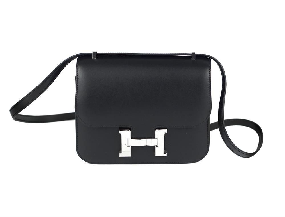 UMHÄNGETASCHE - HERMÈS CONSTANCE 18 NOIR VEAU MONSIEUR MIRROR