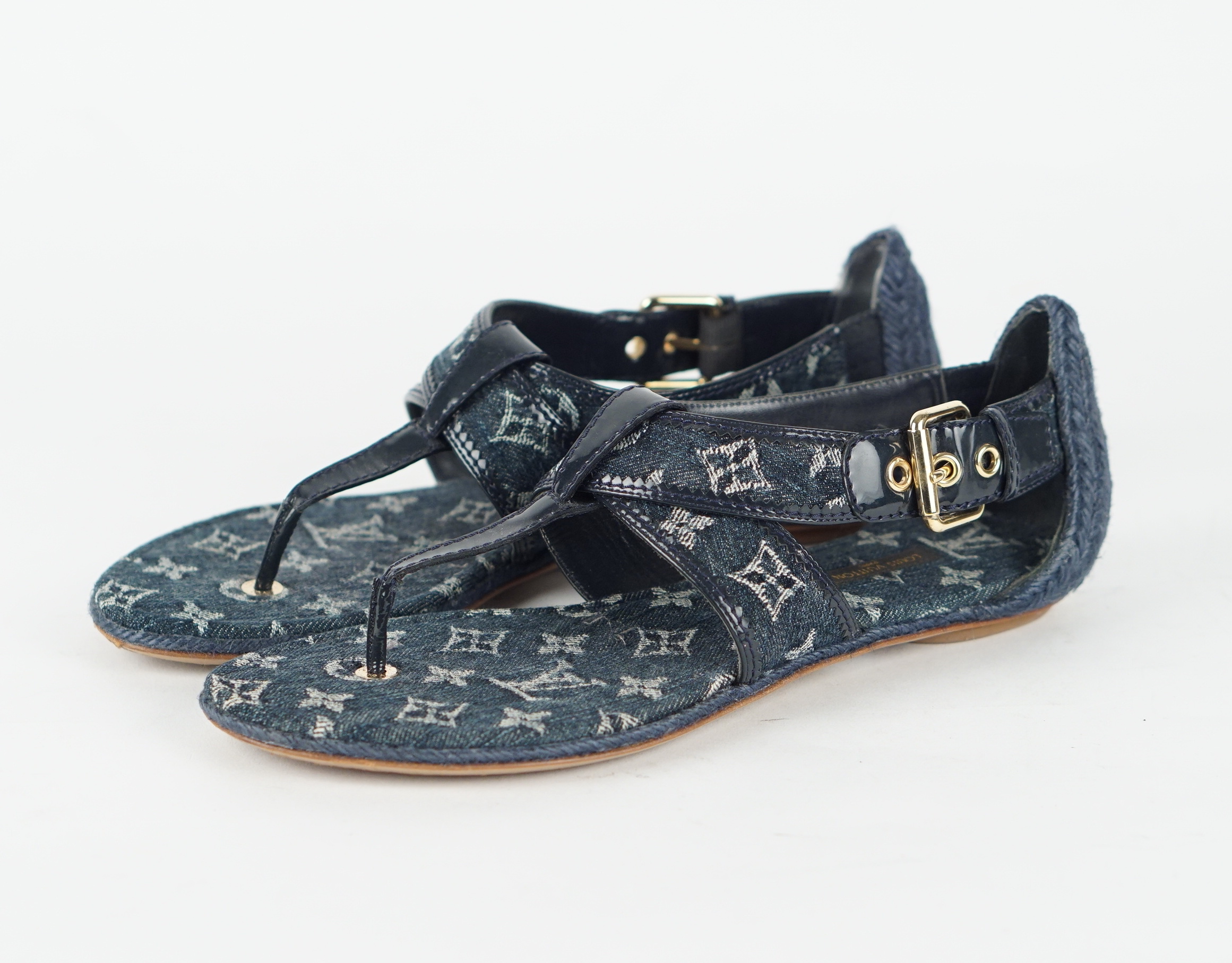 Louis Vuitton Denim Sandals, C Denim Sandals Women
