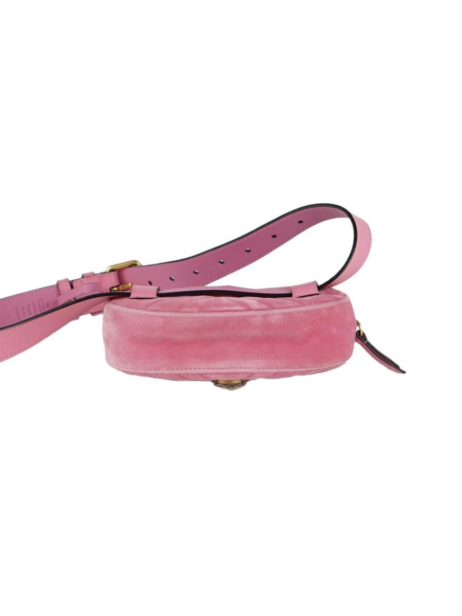 BAUCHTASCHE - GUCCI GG MARMONT PINK STRASSIERT