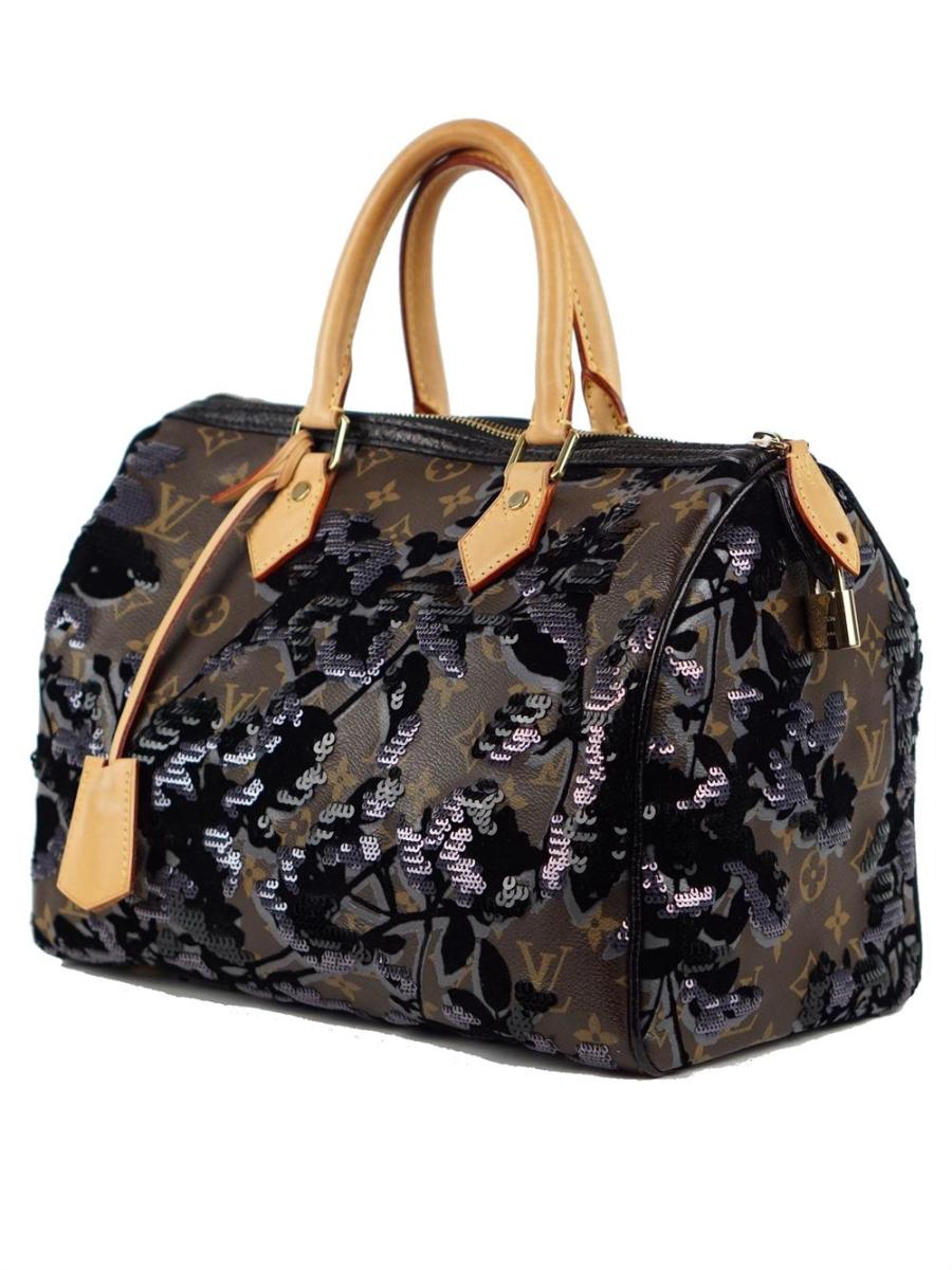 HENKELTASCHE - LOUIS VUITTON LIMITED EDITION MONOGRAN FLEUR DE JAIS SPEEDY 30