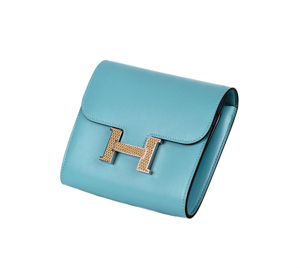 PORTEMONNAIE - HERMÈS CONSTANCE BLAU