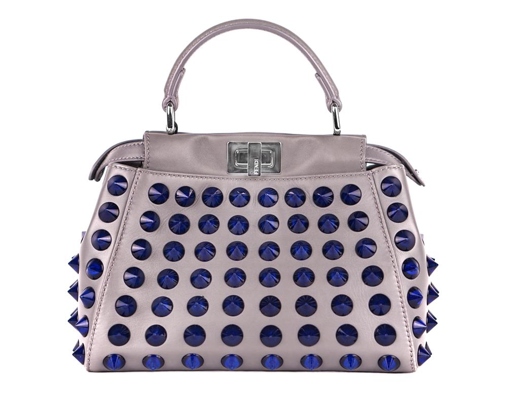 HENKELTASCHE - FENDI MINI PEEKABOO GRAU